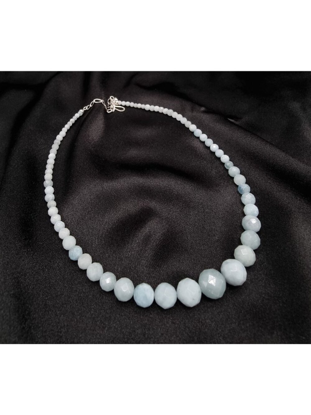 Jay King Mine Finds Aquamarine Necklace With 925 Sterling Silver Clasp